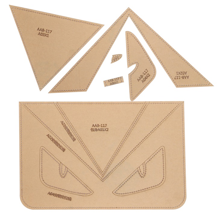 Sablon acrilic lucrat manual, sablon DIY pentru modele de genti pentru realizarea de articole pentru artizanat AAB117