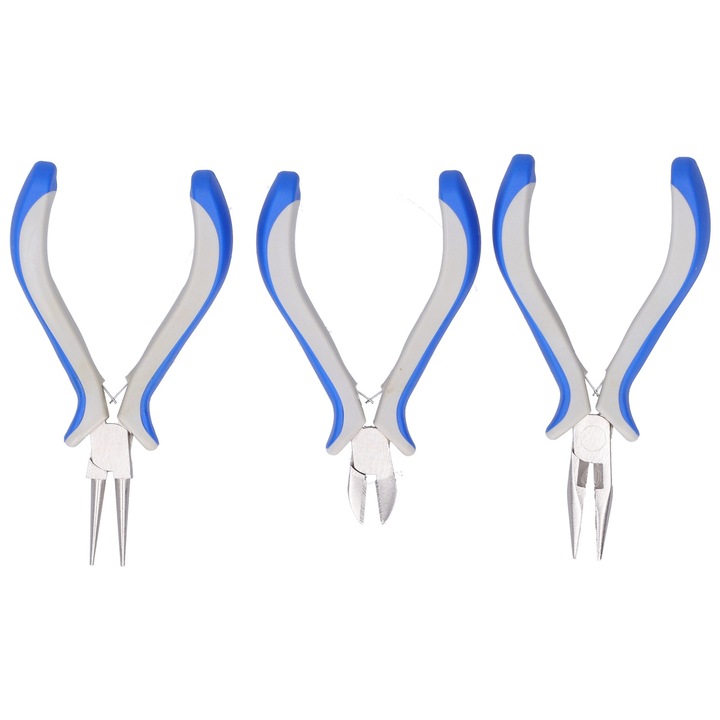 Комплект клещи с кръгъл и заострен нос за изработка на бижута с ръчно рязане, инструменти за захващане