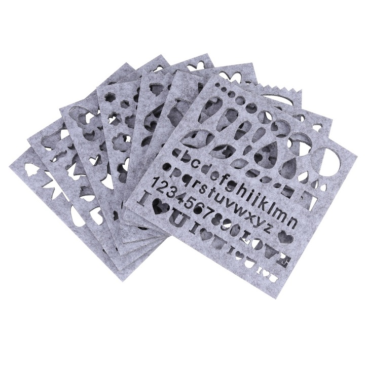 Комплект от 7 филцови шаблона, занаятчийски инструмент за начинаещи