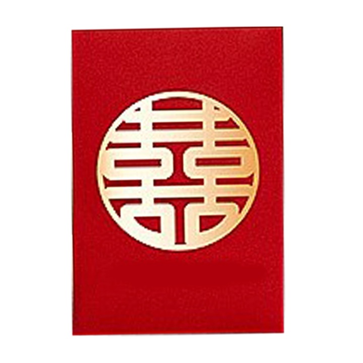 6 darabos piros esküvői borítékkészlet, longziming, 9x9x1cm, speciális papírból, sokoldalúan felhasználható