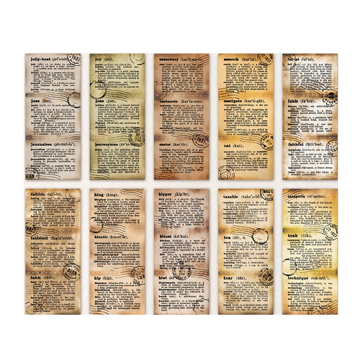 30 darabos Jormftte retró scrapbook papírkészlet, többszínű, 30x30cm