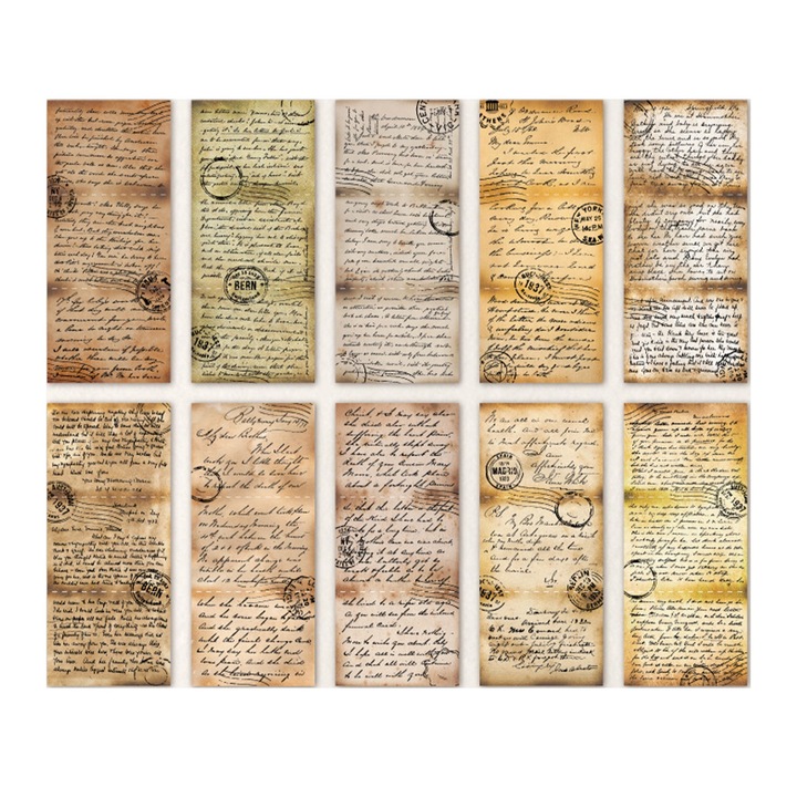 30 darabos Jormftte retró scrapbook papírkészlet, finom textúrájú, többszínű