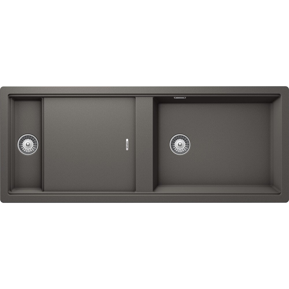 Chiuveta granit Schock Prepstation D-150 Silverstone 1140 x 460 mm, adancime cuva 231 mm, montare pe blat
