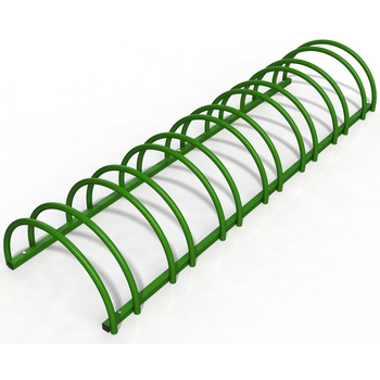 Suport stradal bicicleta cu 7 sloturi -model 0022-7 Verde padure Suport stradal bicicleta cu 7 sloturi -model 0022-7 Verde padure