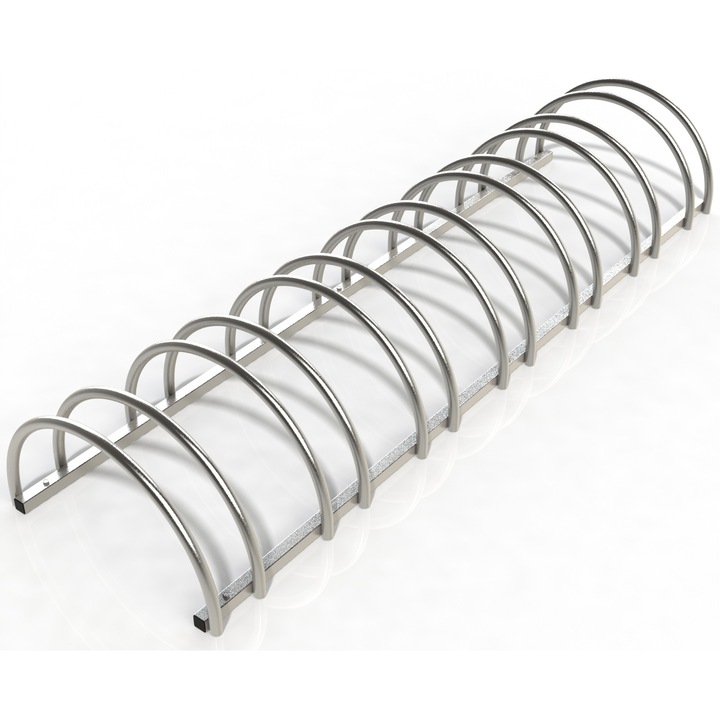 Улична опора за велосипед със 7 гнезда - модел 0022-7 Silver