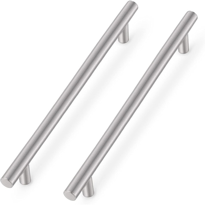 Set 15 manere sifonier, Probrico, 35.2 cm, inox, argintiu