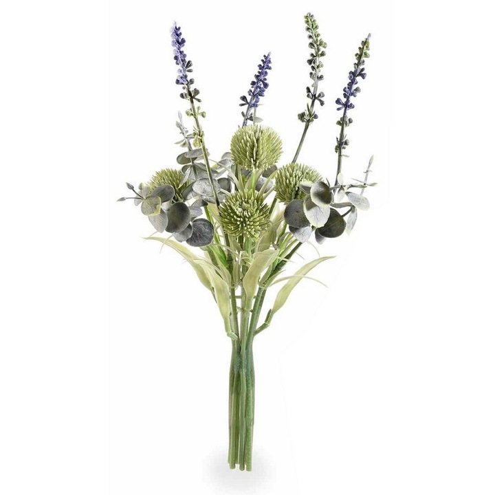 Set 10 buchete Lavanda si Eucalipt artificial 30 cm