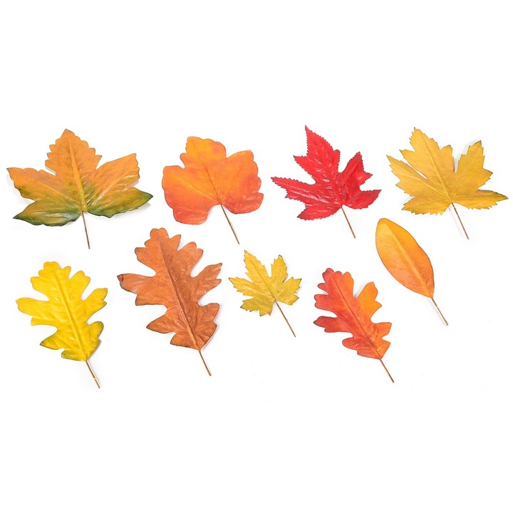Set 108 frunze artificiale 10.5x6 cm - 17x10 cm