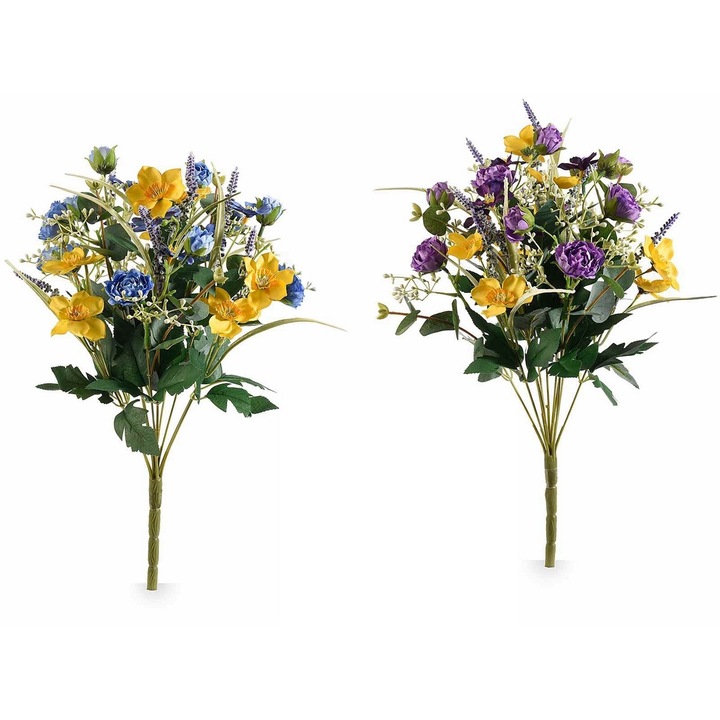Set 2 buchete flori artificiale multicolore 44 cm