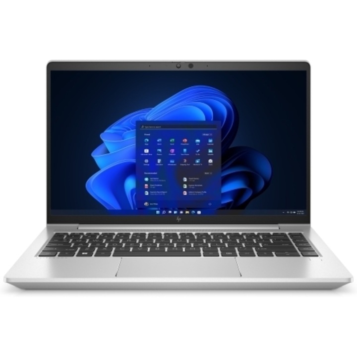 HP EliteBook G9 640 Laptop, 14" Full HD IPS, Intel® Core™ i5 1235U 4,4 GHz-ig, 16 GB RAM DDR4 3200MHz, 512 GB SSD, Intel Iris Xᵉ Graphics, Nemzetközi billentyűzet, Windows 11 Pro, ezüst