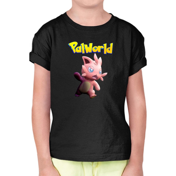 Детска тениска Palworld OPT Cattiva, Черен