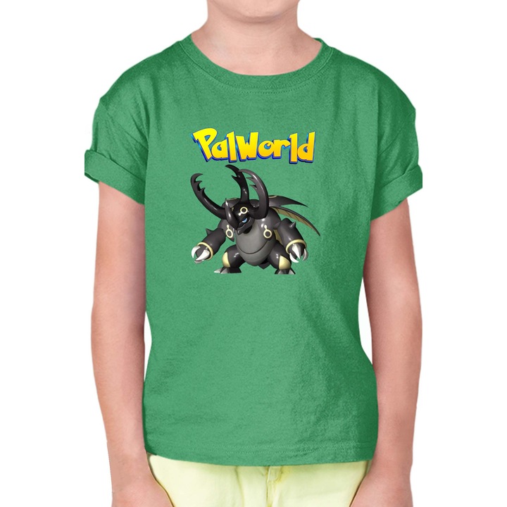 Gyerek rövid ujjú póló Palworld OPT Warsect, Zöld