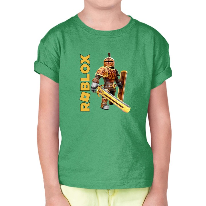 Детска тениска Roblox OPT Knight, Зелен