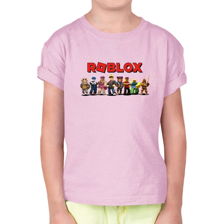 Roblox OPT Roblox Team gyerek polo, Világos rózsaszín