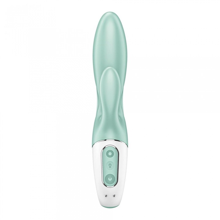 Вибратор Satisfyer Air Pump Bunny 5, безжичен, ментово зелен