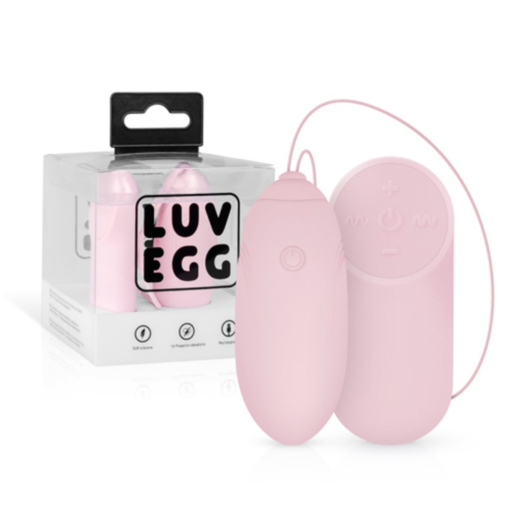 Вибратор LUV EGG, модел роз, 12 режима, силикон