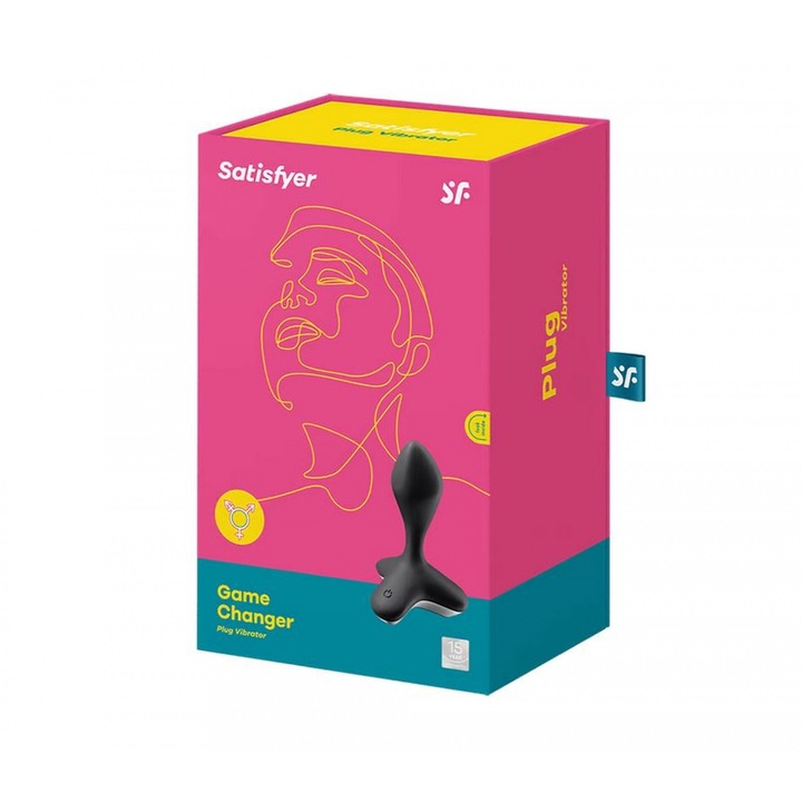 Satisfyer Game Changer anális dugó, fekete, 7,55x11,52 cm, szilikon, vízálló