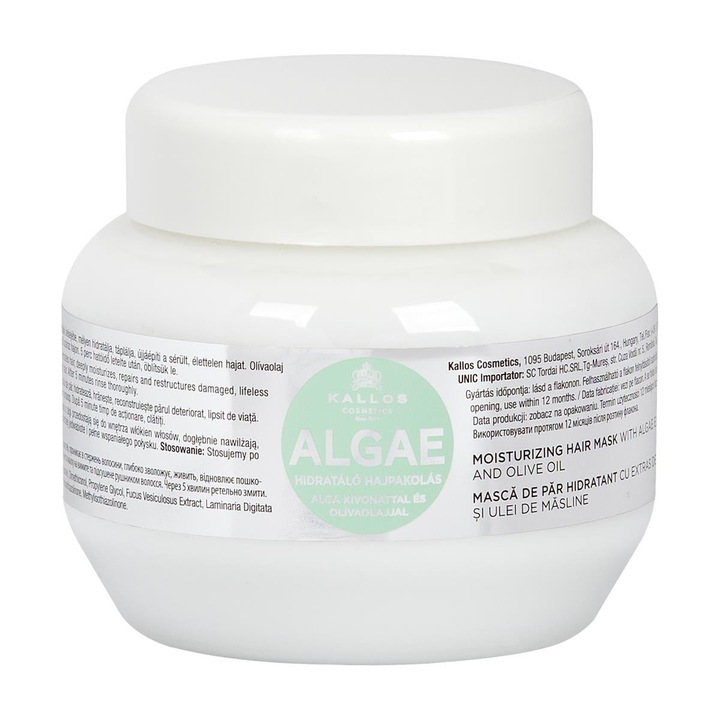Kallos Algae Moisturizing Hair Mask masca hranitoare cu efect de hidratare 275 ml