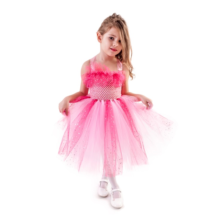 Rochita copii tutu Printesa Rozelor, Handmade, Roz