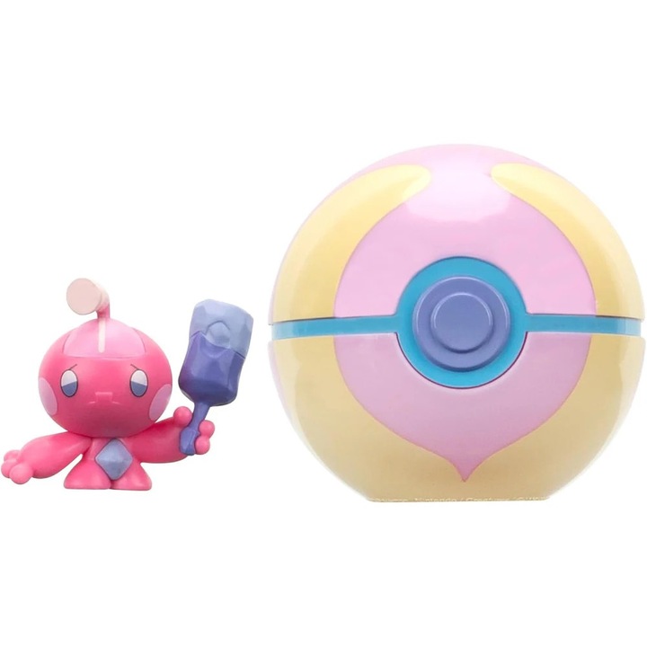 Set 2 figurine Jazwares Toys, Pokemon, Clip n Go, Tinkatink and Heal Ball, W18, 5 cm
