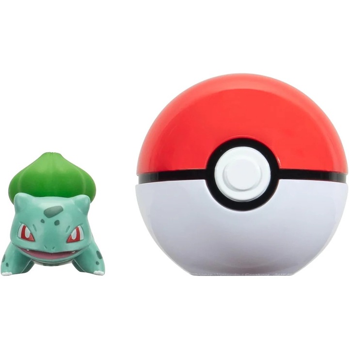 Készlet 2 figura Jazwares Toys, Pokemon, Clip n Go, Bulbasaur 01 and Poke Ball, W18, 5 cm