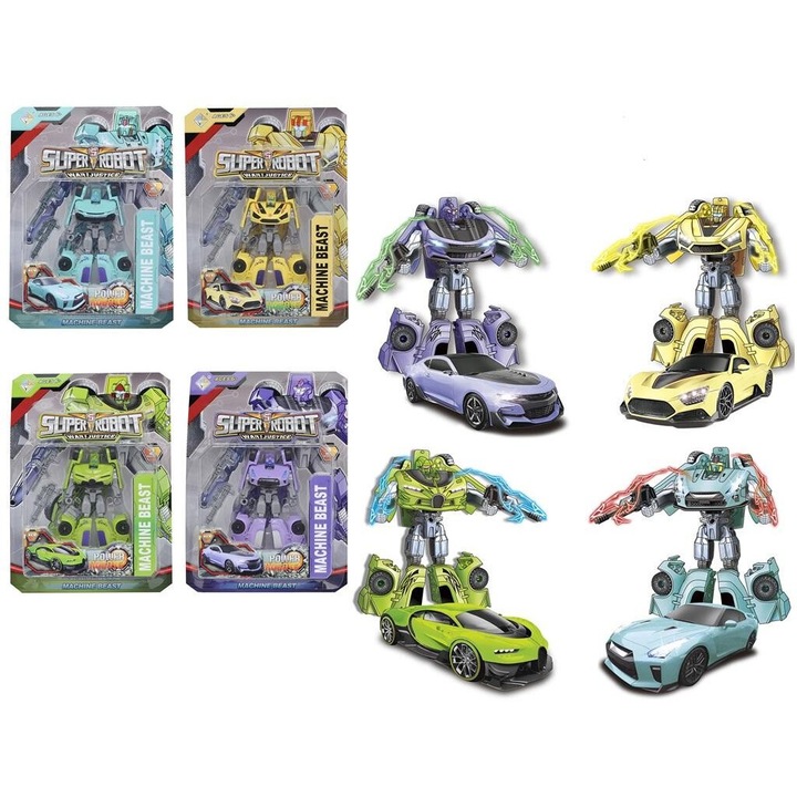 Robot de jucarie, Trifox, transformabil, mix culori, 320x230mm, set