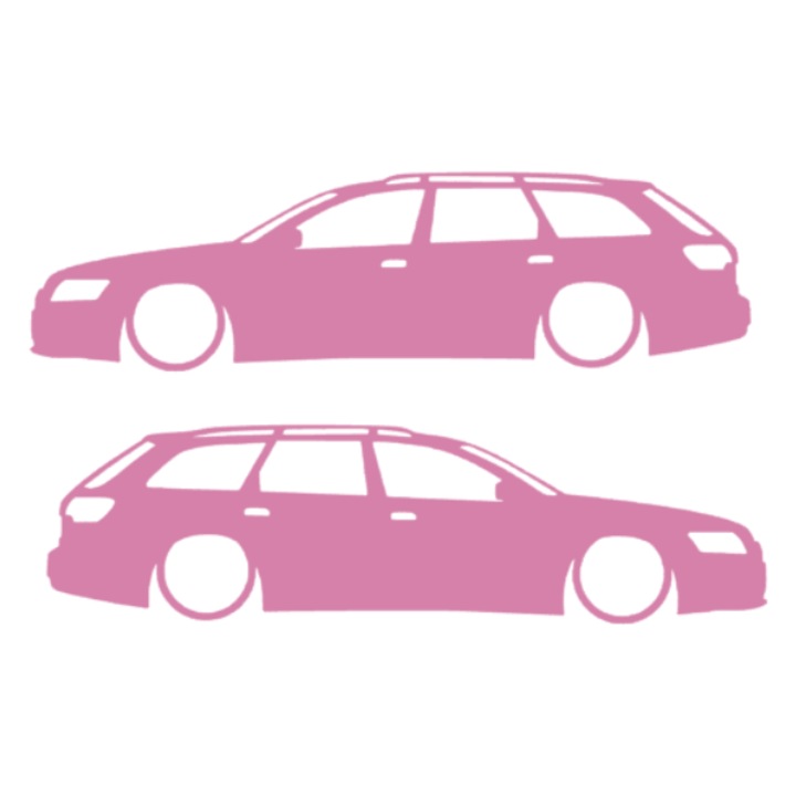 Sticker x2, Audi A6 C6 Avant, Holografic, 20cm