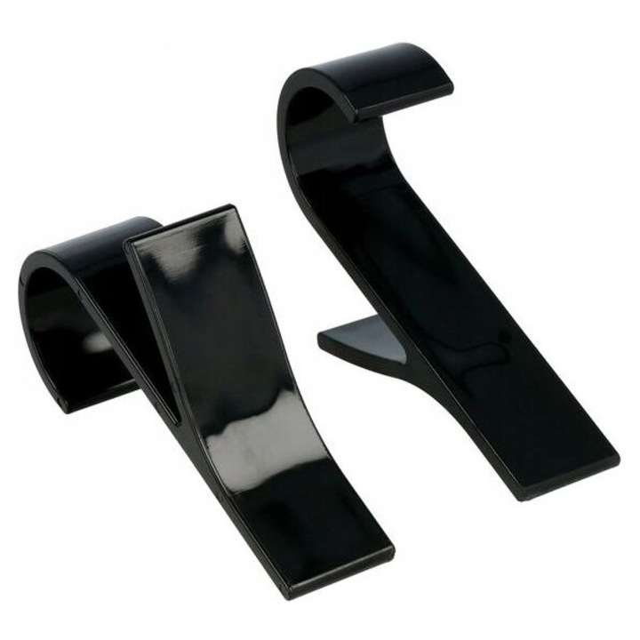 Set 2 suporturi pentru calorifer, PrimPol, plastic, negru, 9.5x2.5x6cm