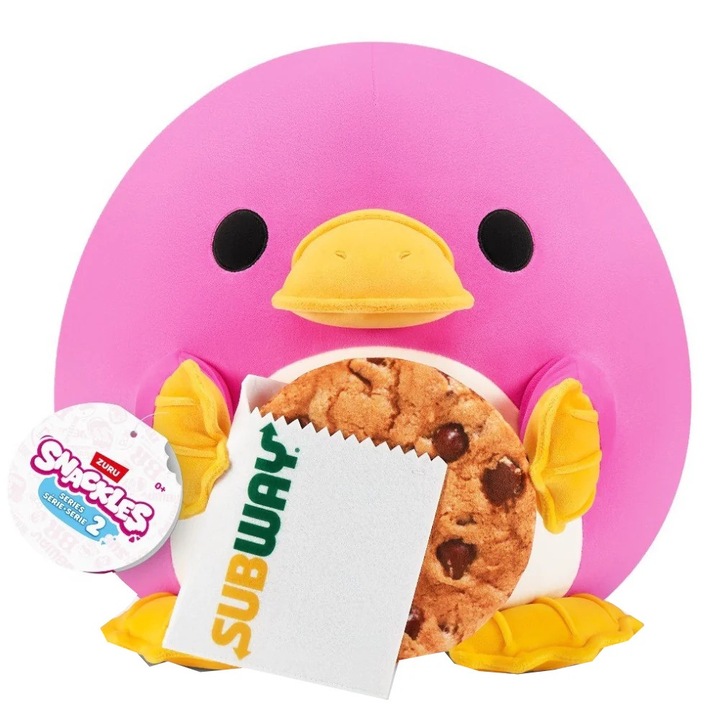 Плюшена фигурка Snackles, S2W1, 35 cm, Abbie, Тъмнорозов