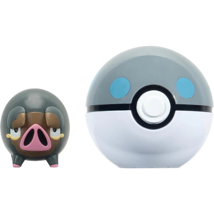 Set 2 figurine Jazwares Toys, Pokemon, Clip n Go, Lechonk and Heavy Ball, W18, 5 cm