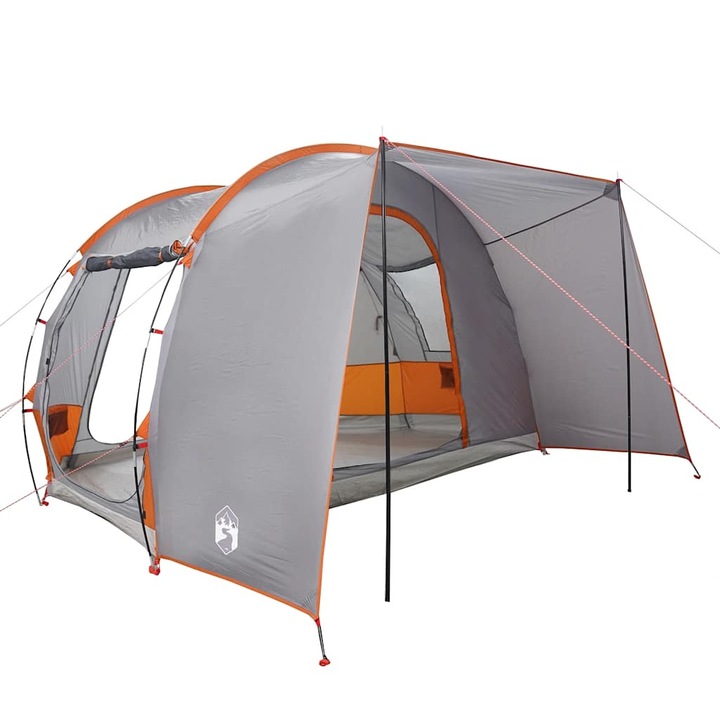 Cort auto pentru vidaXL, 2 persoane, gri/portocaliu, impermeabil, 8.4 Kg 4009508