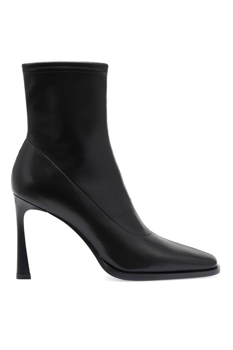 Potamy, Botine de piele cu toc, Negru