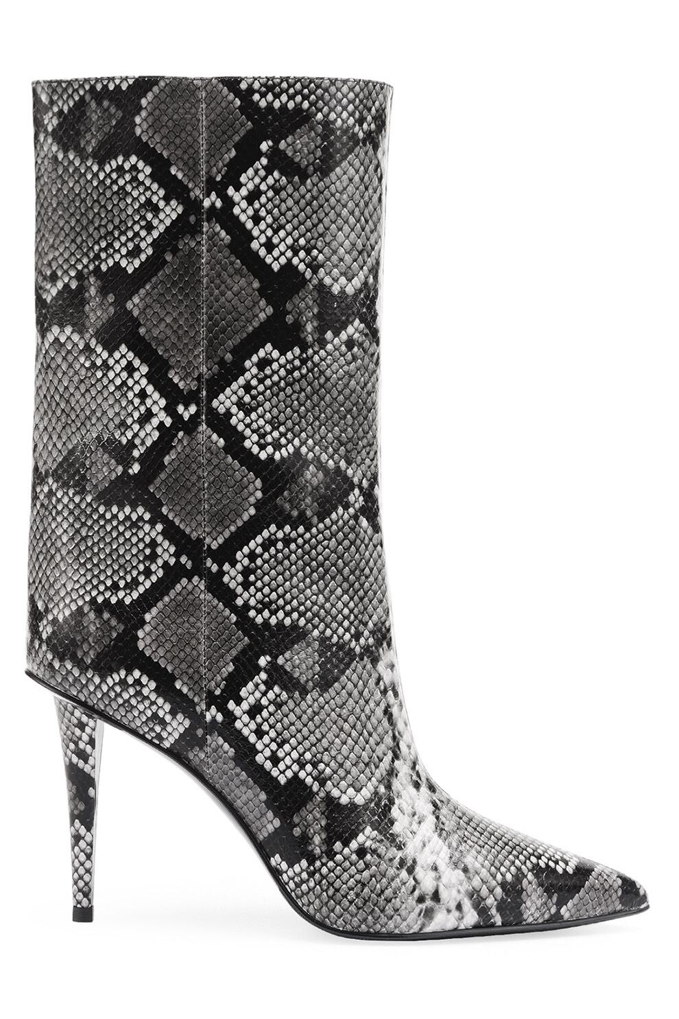 nozominnn♡ Love Moschino, Cizme mid-calf de piele cu aplicatie metalica