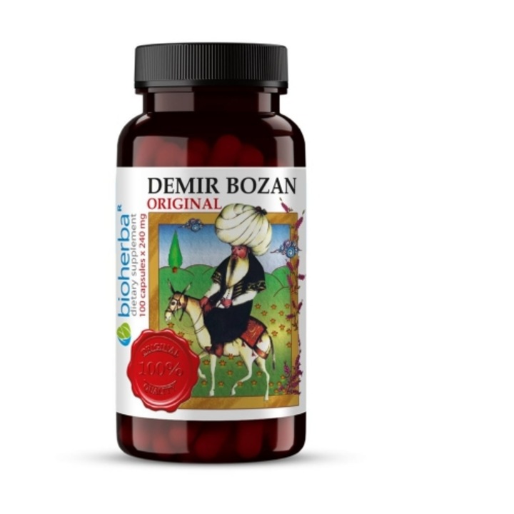 Хранителна добавка Bioherba Demir Bozan 240 mg, 100 капсули