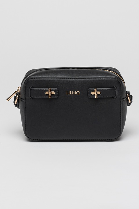 Liu Jo, Geanta crossbody de piele ecologica cu bareta ajustabila, Negru