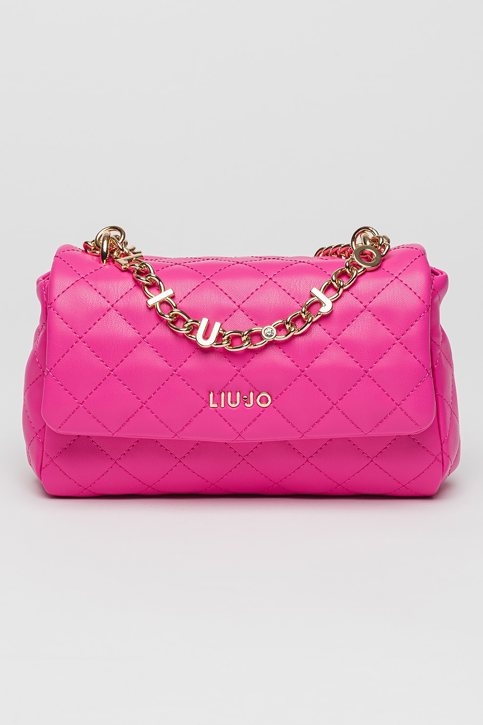 Liu Jo, Geanta crossbody matlasata de piele ecologica, Fucsia