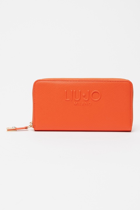 Liu Jo, Портфейл Caliwen от еко кожа с цип, Мандарина