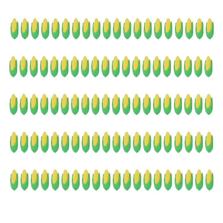 Set 100 de bucati gume de sters, Enforose, model porumb