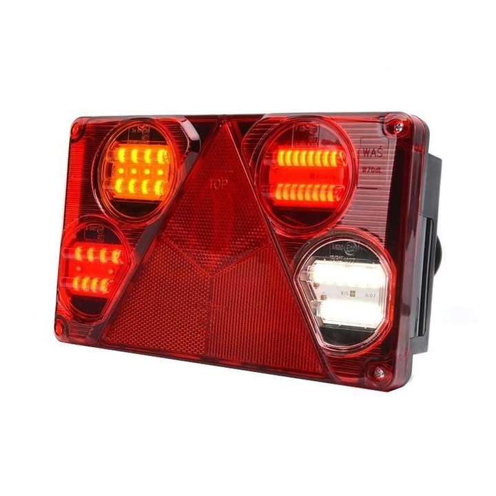Lampa spate 232x142, 6 functii, cu triunghi, cu ceata si mers inapoi, LED, stanga, W70DL 391 Was