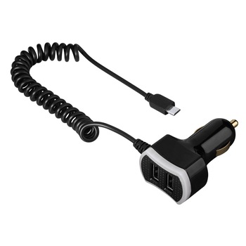 Incarcator auto Hama Triple Power, 2xUSB, 7.2A, Black