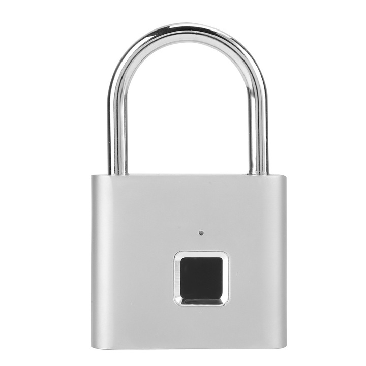 Катинар без ключ, 40 пръстови отпечатъка, 98 гр, USB зареждане, Водоустойчив, Метален