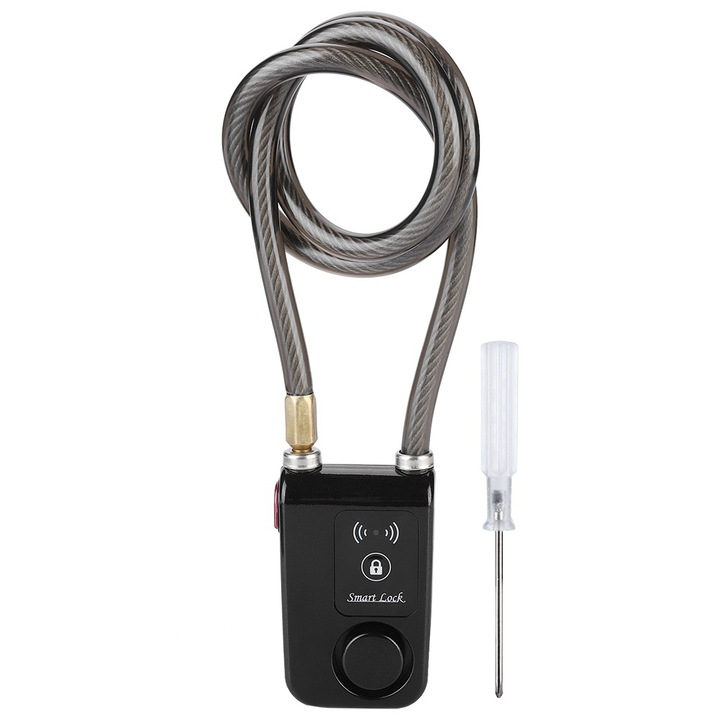 Велосипед Jormftte против кражба, Bluetooth заключване, 110dB, водоустойчив, 80 см