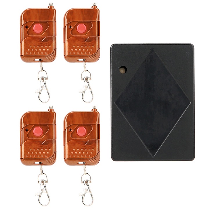 Receptor si transmitator pentru telecomanda fara fir pentru sistem de control al accesului la usa