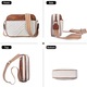 Geanta crossbody dama, Bibubibu, Piele ecologica, Alb