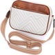 Geanta crossbody dama, Bibubibu, Piele ecologica, Alb