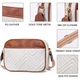 Geanta crossbody dama, Bibubibu, Piele ecologica, Alb