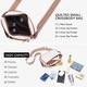 Geanta crossbody dama, Bibubibu, Piele ecologica, Alb