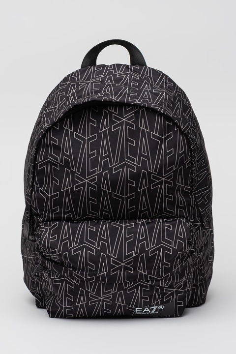 EA7, Rucsac unisex cu model - 16.43L, Negru, Bej