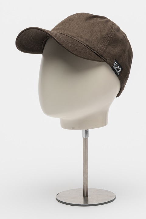 EA7, Унисекс шапка с лого, Тъмнокафяв