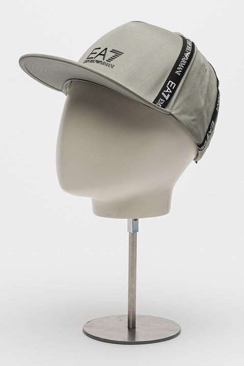 EA7, Sapca unisex ajustabila cu logo, Verde pal